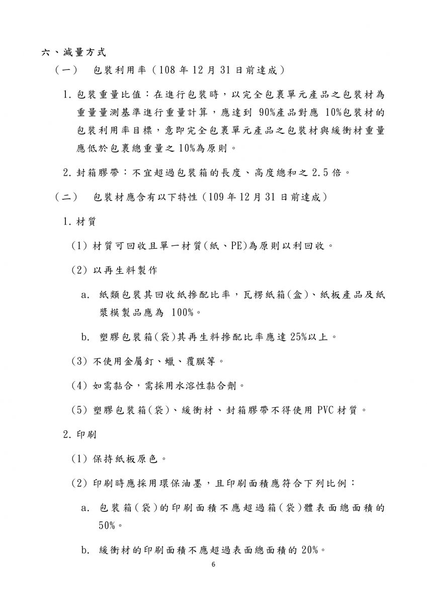 網購包裝減量指引