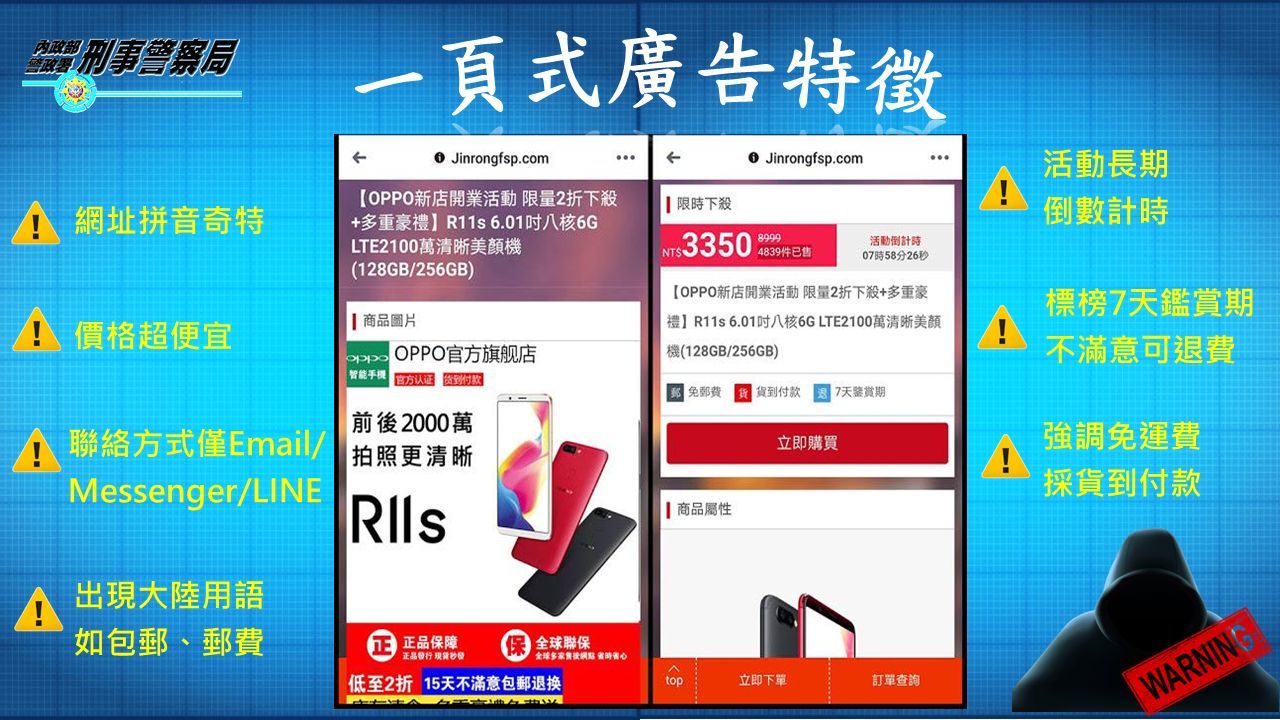 一頁式廣告特徵